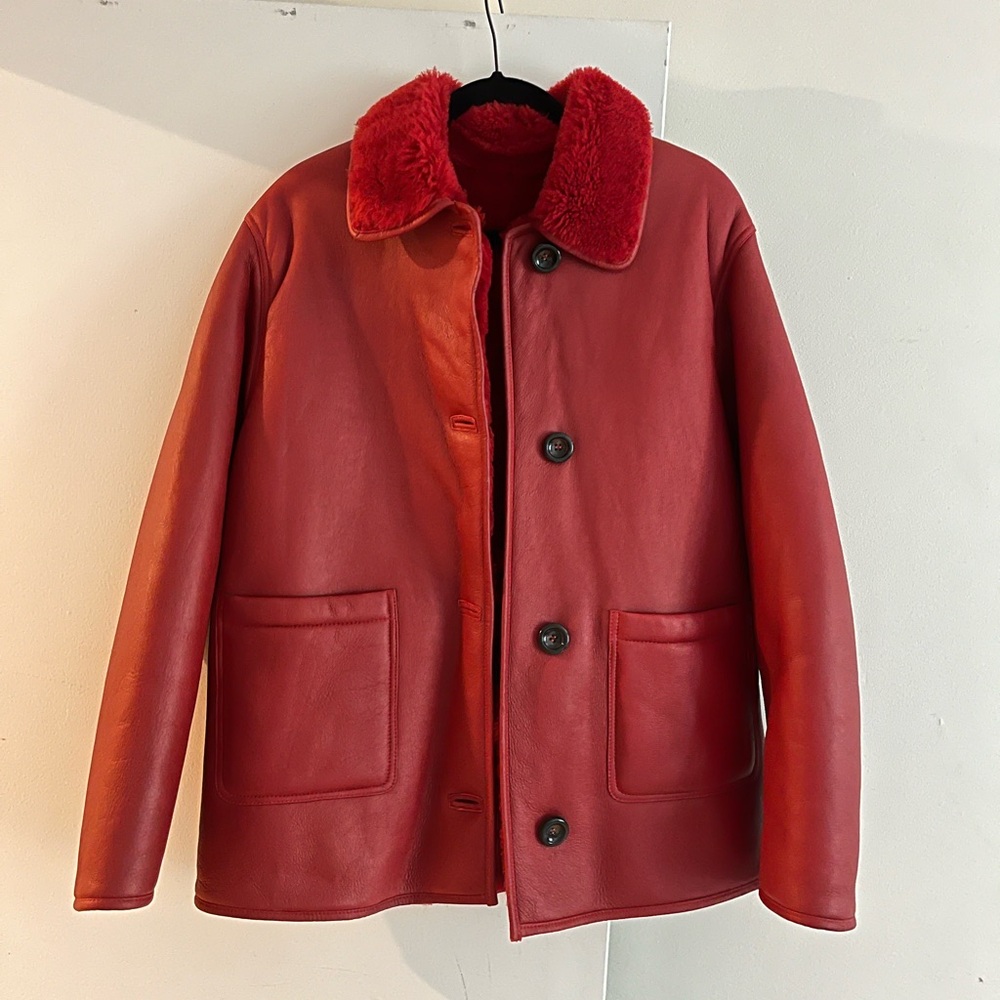 Nicole Saldana Lou Jacket Cherry red
